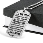 Jewelry Luxury Dog Tag; Son Gift from Mom