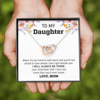 Jewelry Mommy will always be there; Interlocking hearts necklace