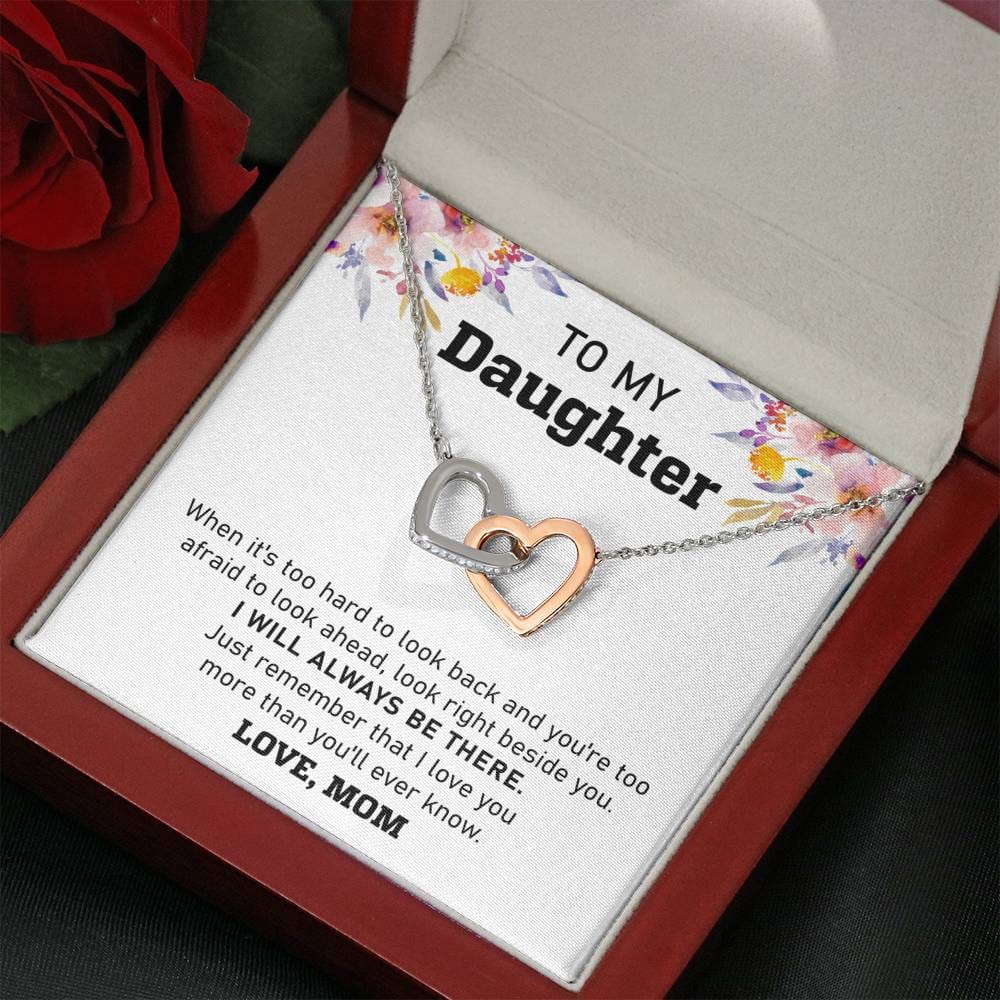 Jewelry Mommy will always be there; Interlocking hearts necklace