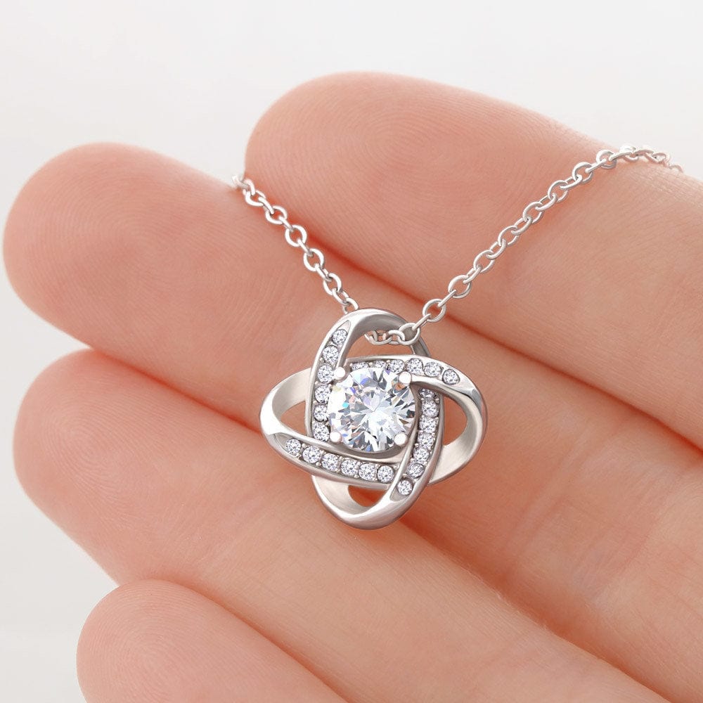 Jewelry My love for you will grow more each day; Love Knot Beautiful Necklace Gift for Wife