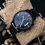 Jewelry Never forget that I love you; Husband Gift, Personalized Black Chronograph Watch