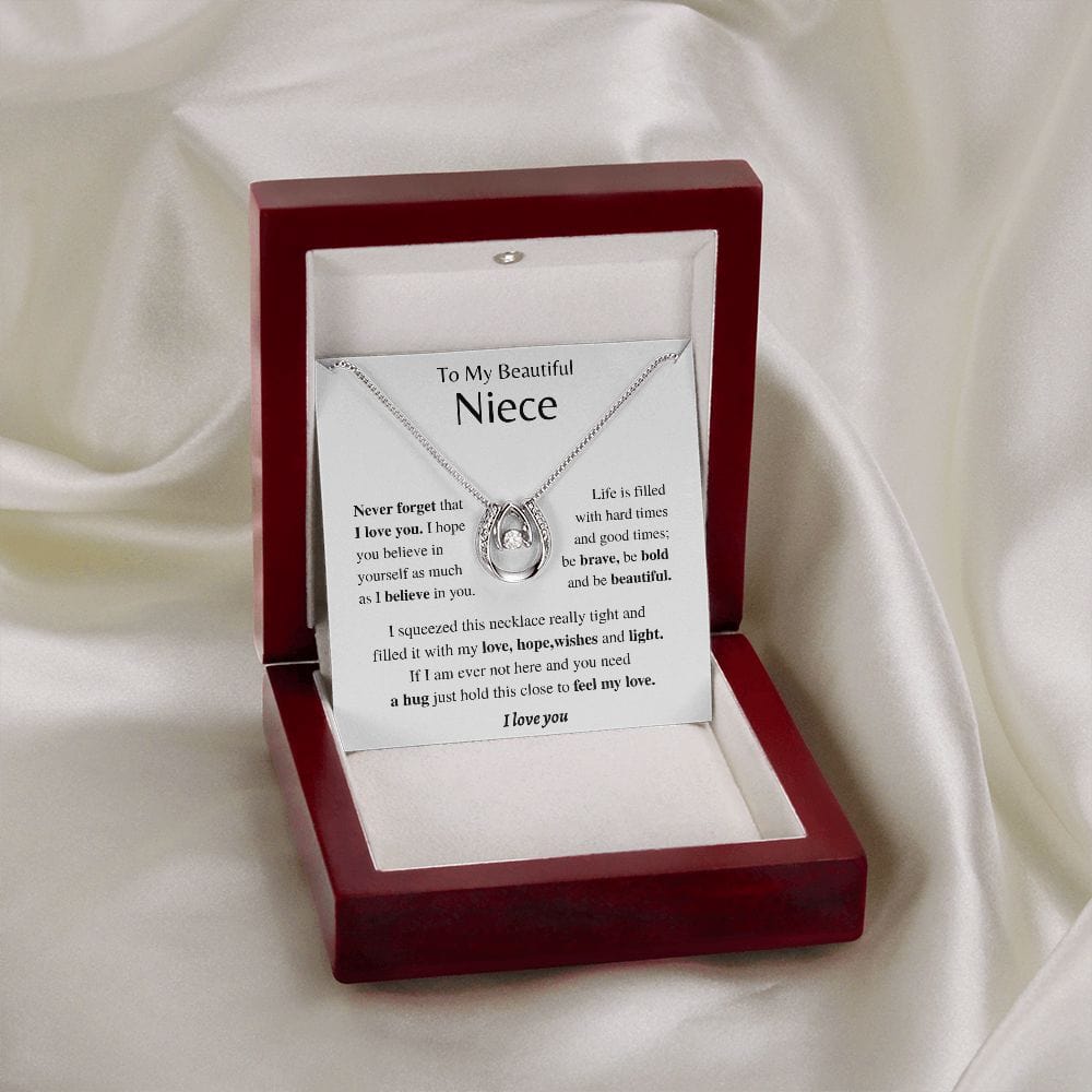 Jewelry Niece Gift - Horseshoe Necklace- From Mom
