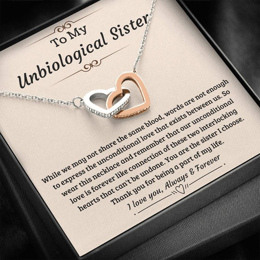 Jewelry Our Unconditional Love is Forever; Interlocking Hearts Necklace Gift