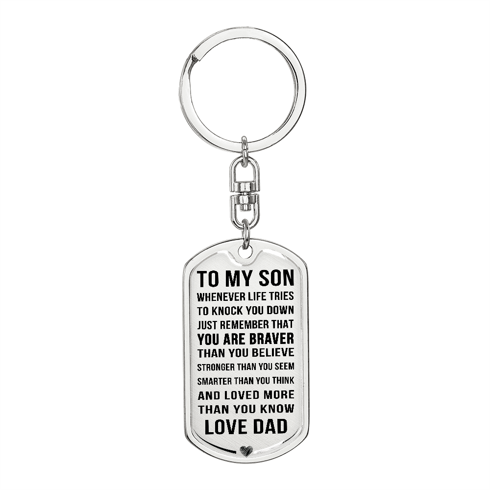 Jewelry Personalized Keychain; Son Gift