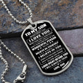Jewelry Son Gift-From Dad-Dog Tag Necklace