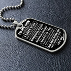 Jewelry Son Gift-From Dad-Dog Tag Necklace