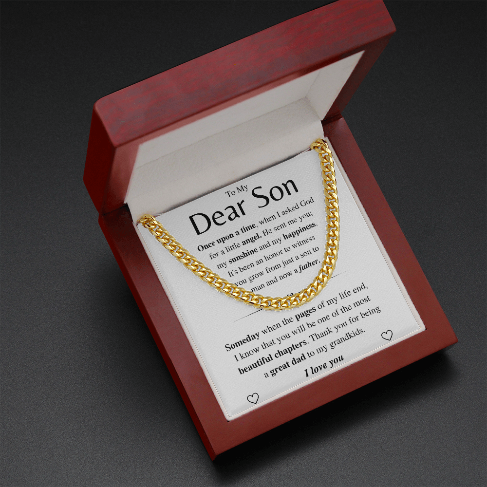 Jewelry Son Gift- Great Dad - Cuban Chain Link