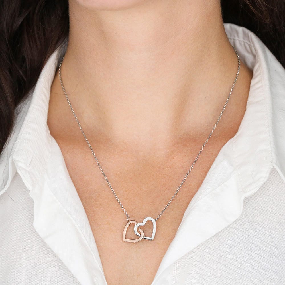 Jewelry Unbiological Sister Unconditional Love is Forever; Interlocking Hearts Necklace Gift