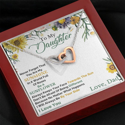 Jewelry You are My Sunshine in a World Full of Roses - Interlocking hearts necklace